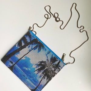 Whiting & Davis metal mesh palms handbag